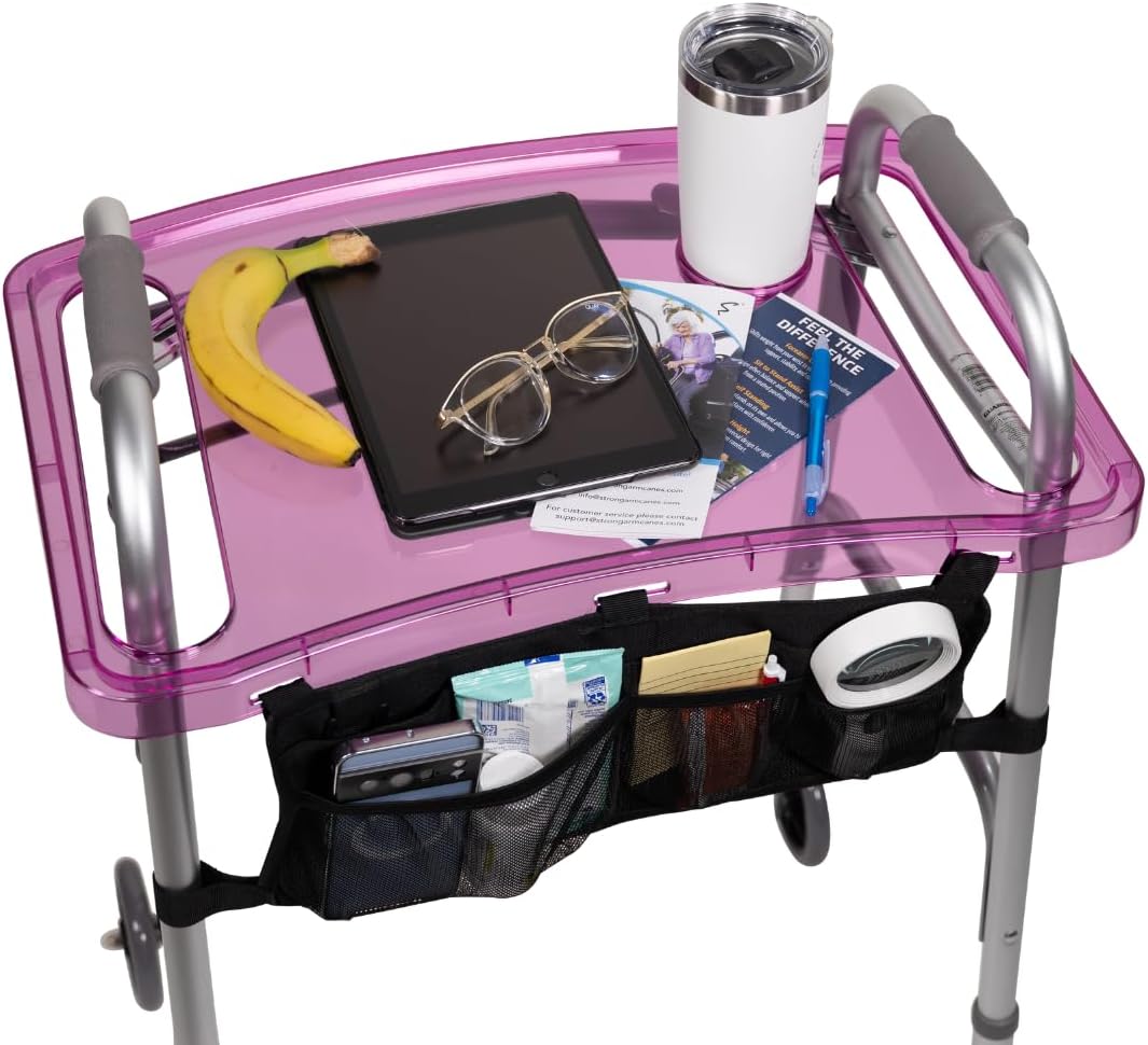StrongArm Clear View Walker Tray for Enhanced Mobility and Safety