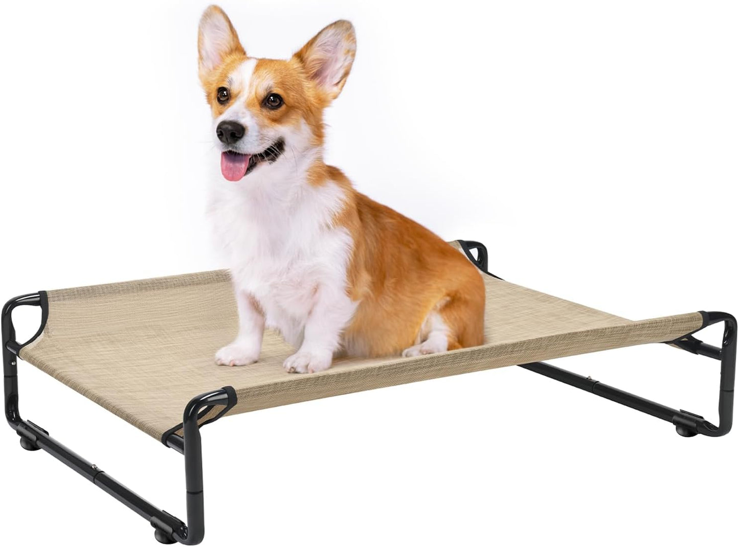 Veehoo Outdoor Elevated Dog Bed for Medium Dogs, Portable Cot