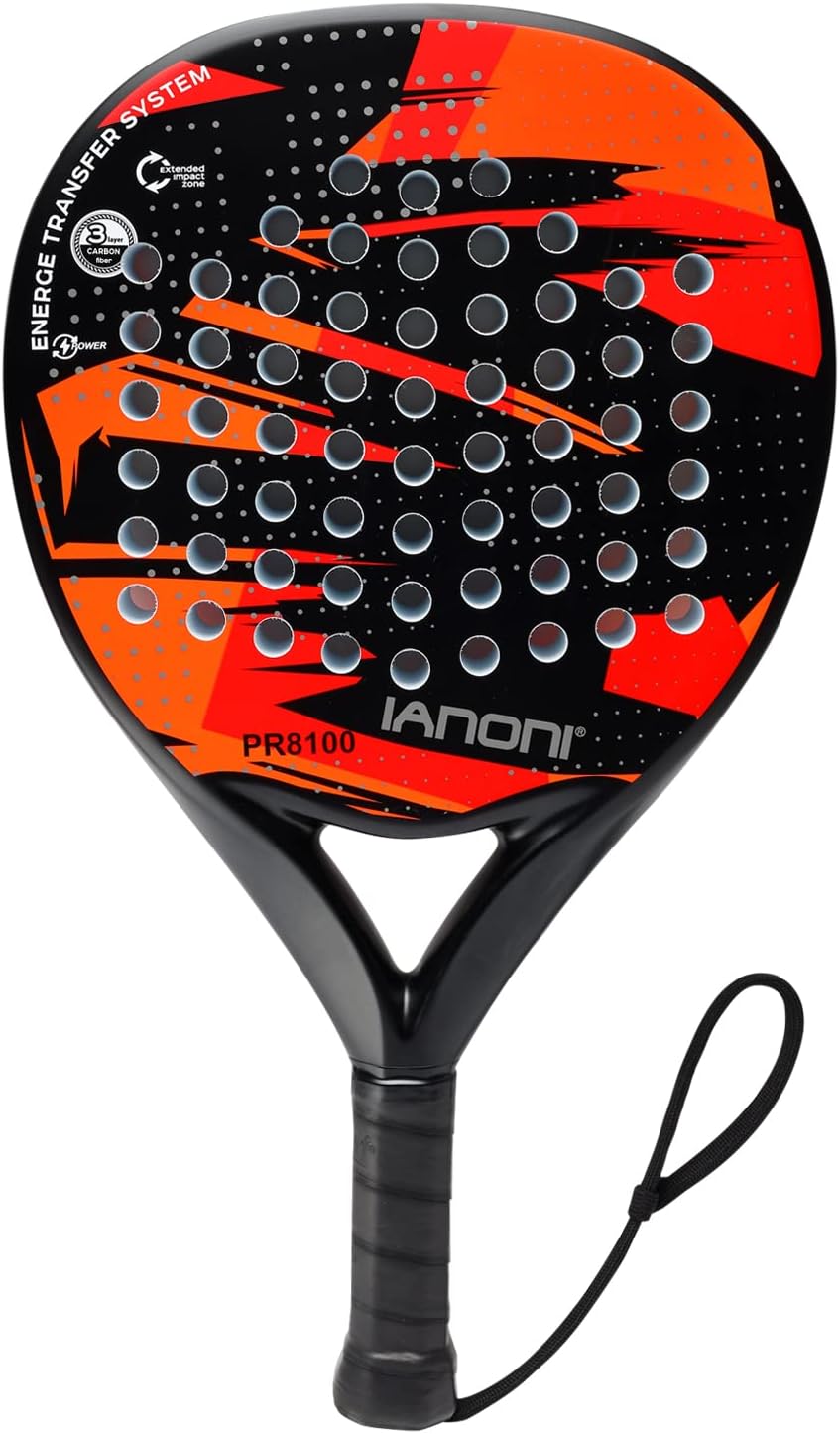Padel Racket Carbon Fiber Surface with EVA Memory Foam Core