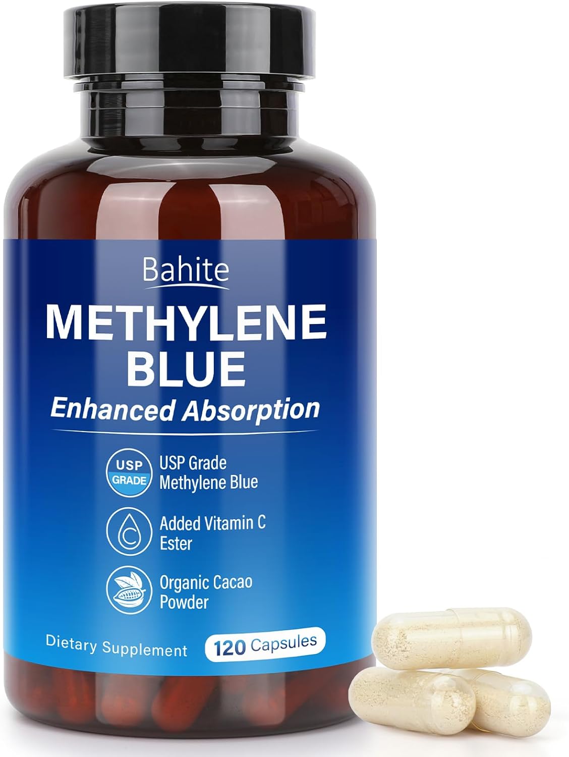 Methylene Blue Pharmaceutical Grade Capsules for Focus & Memory