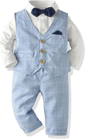 Volunboy Baby Boy Suit Toddler 3 Piece Vest Set - Little Gentleman
