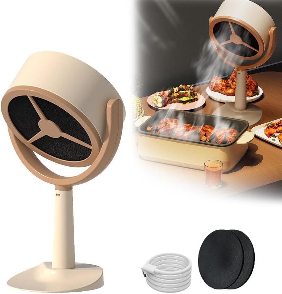 Portable Smoke Purifier Fan with Rechargeable Filter