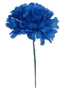 Royal Blue Silk Carnation Picks 1000 Count - Bulk Craft Stems