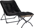 Comfy Saucer Chair for Adults with Ottoman - Cozy Lounge Seat