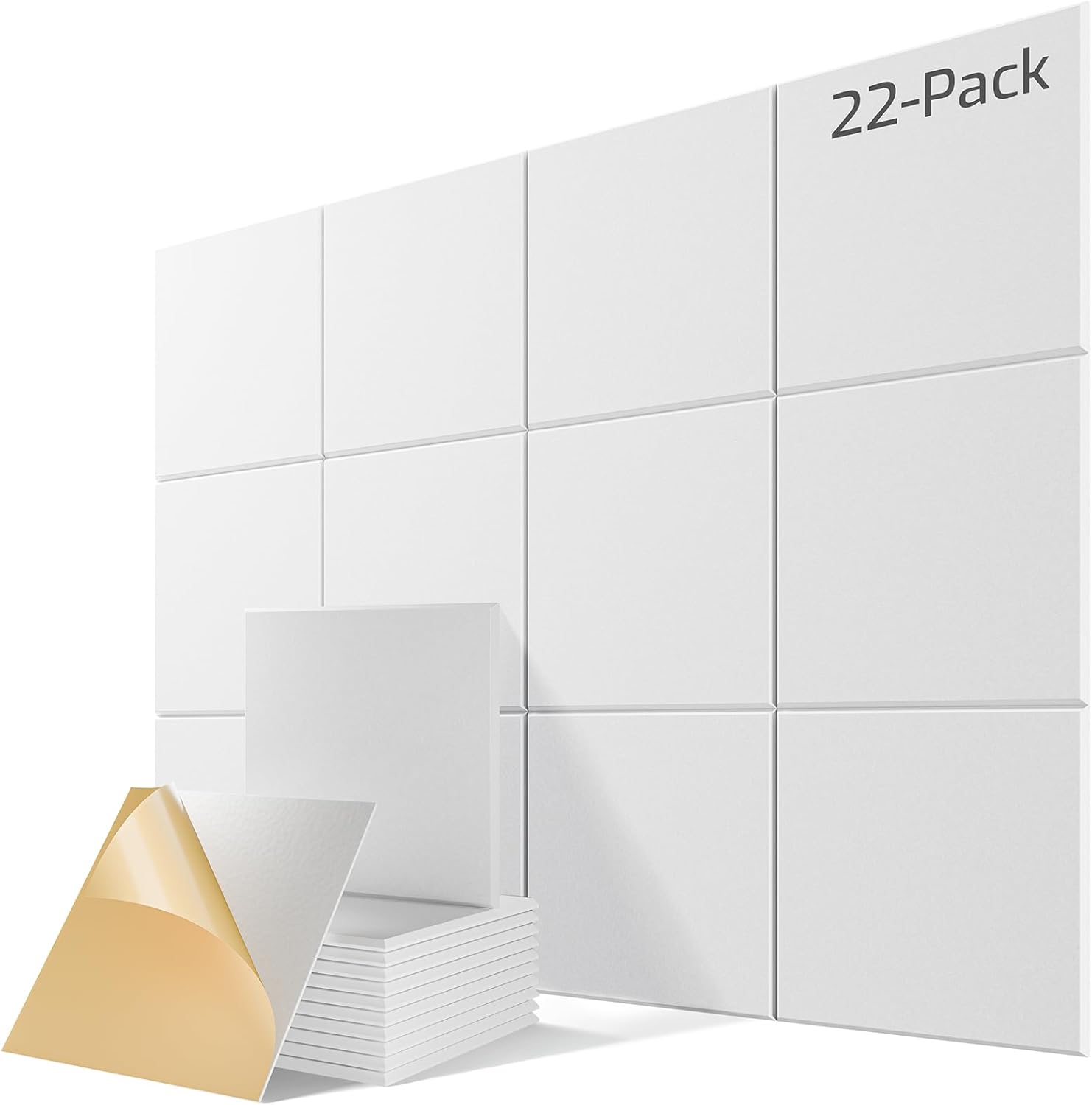 22 Pack Self-Adhesive Acoustic Panels for Superior Noise Reduction