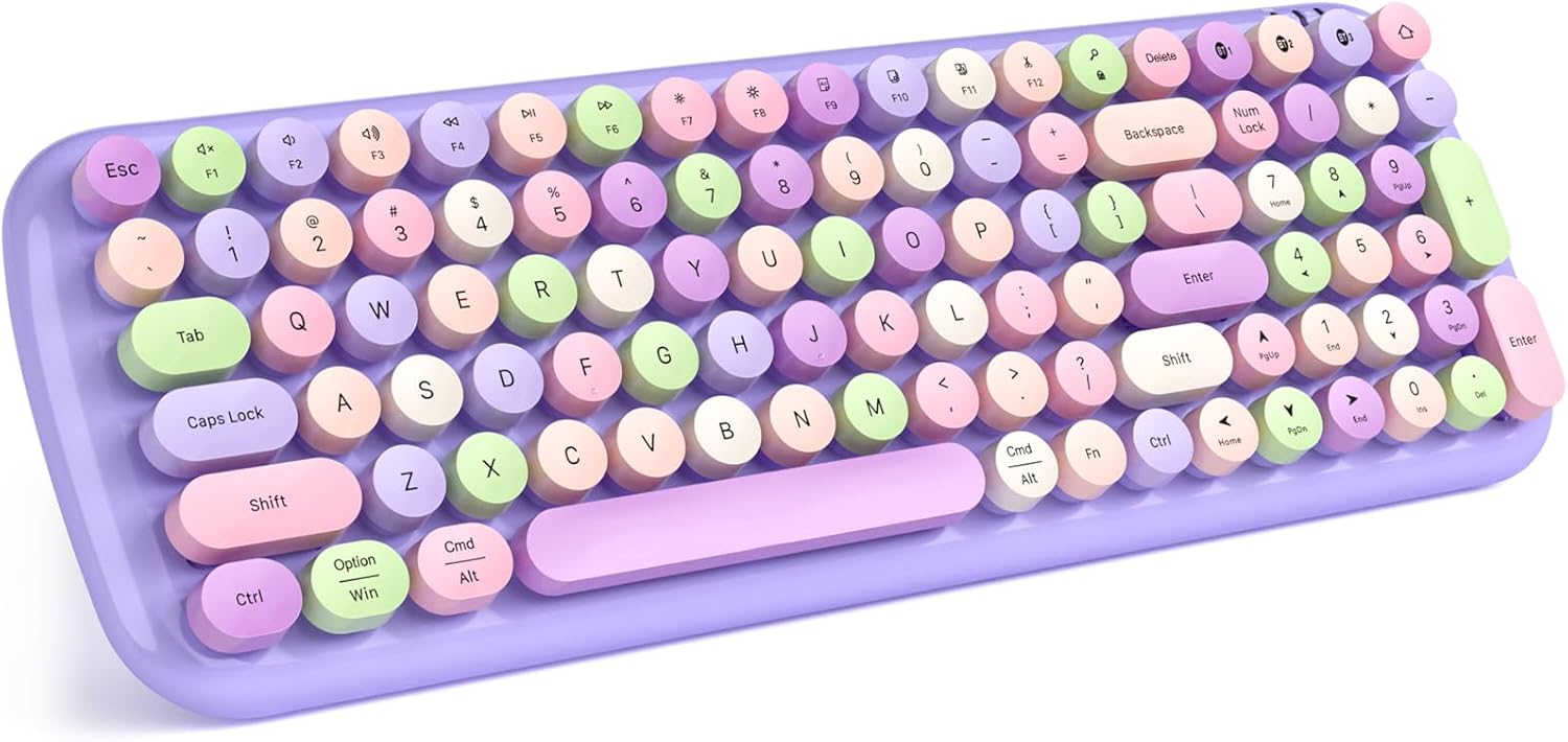 MOFII Wireless Keyboard and Mouse Combo for Retro Typing Fun