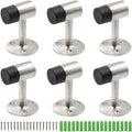 3 Inch Heavy Duty Floor Stop Brushed Nickel - Pack of 6