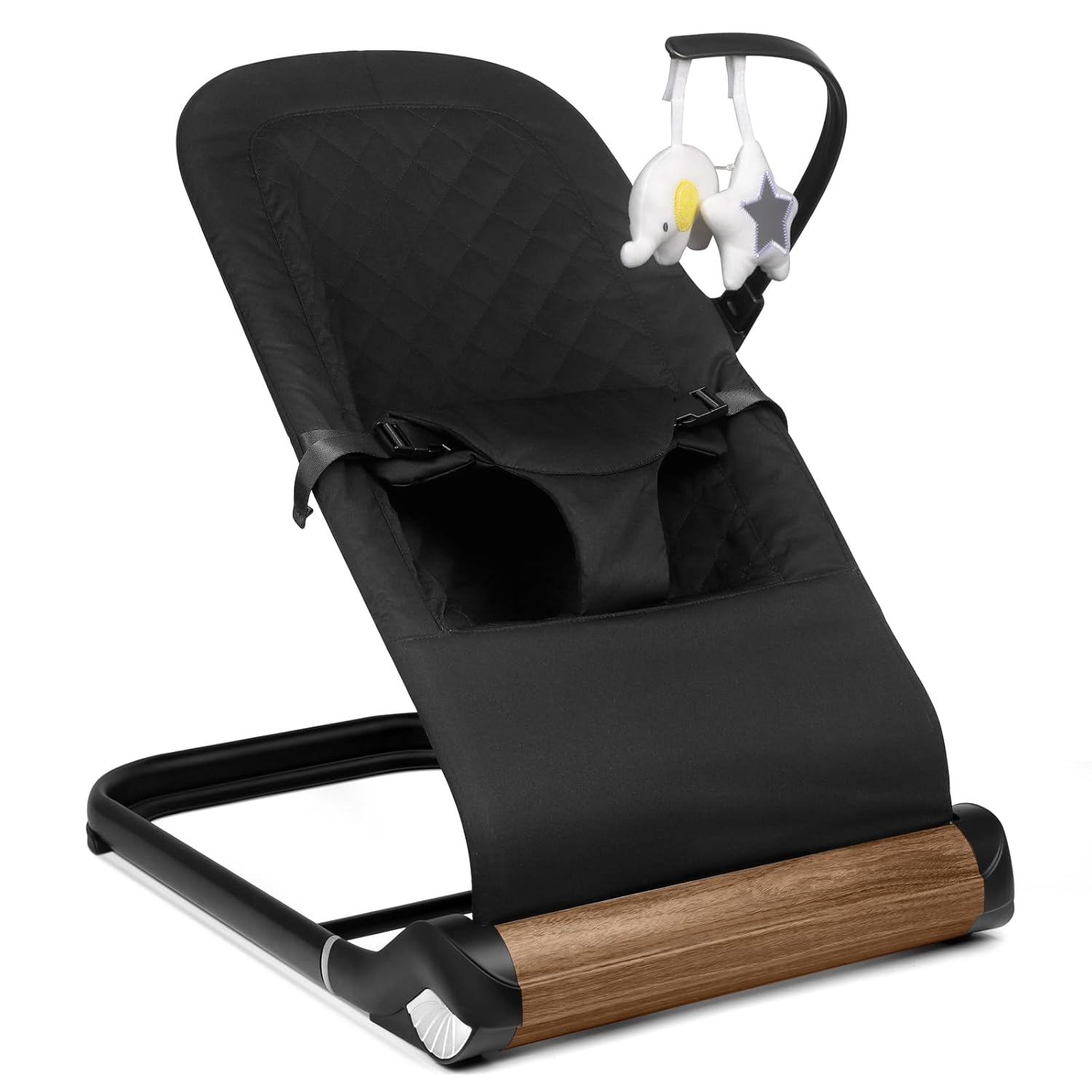 Blissful Comfort Baby Bouncer - Supportive & Stylish (Black)