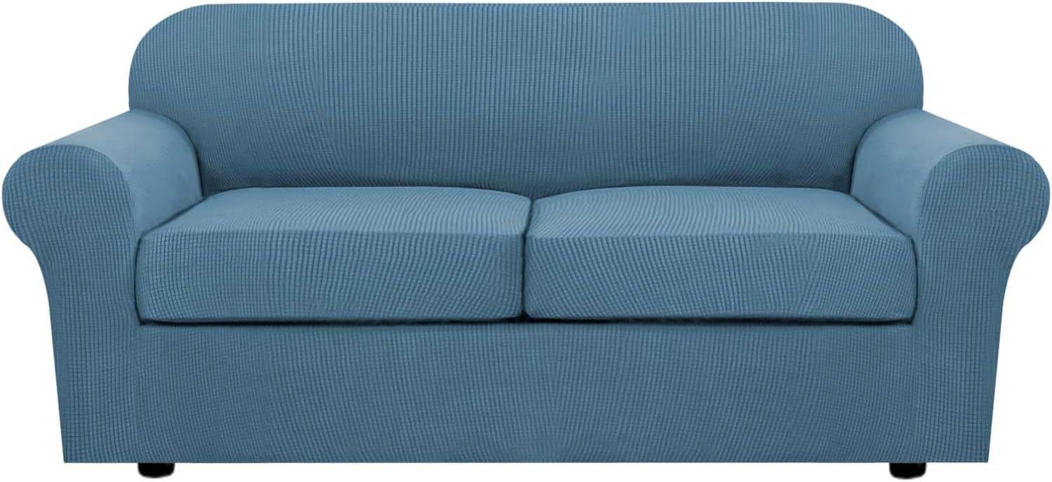 H.VERSAILTEX 3 Piece Stretch Sofa Covers for Custom Fit Style