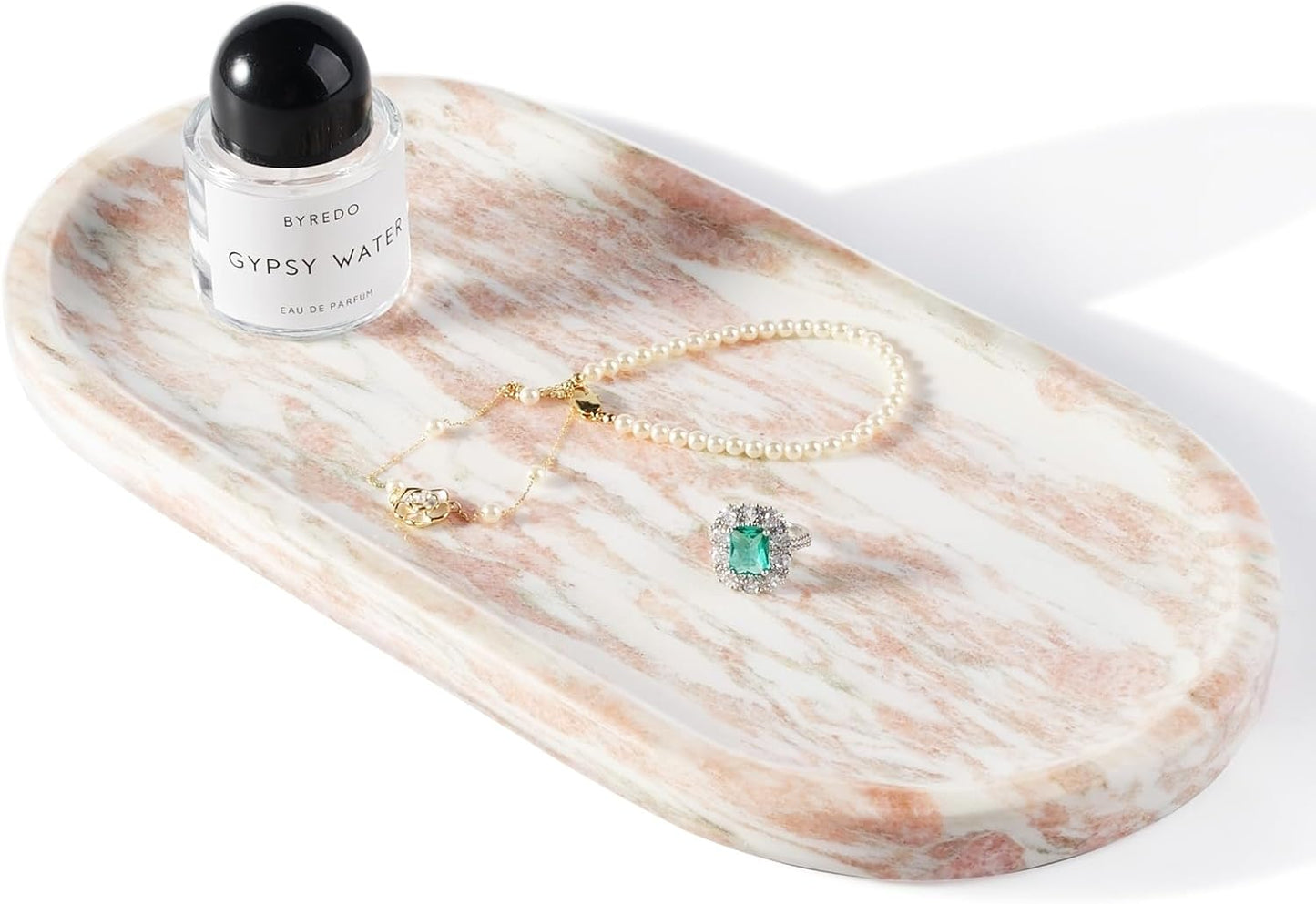 Koville Norway Natural Marble Tray for Vanity and Decor