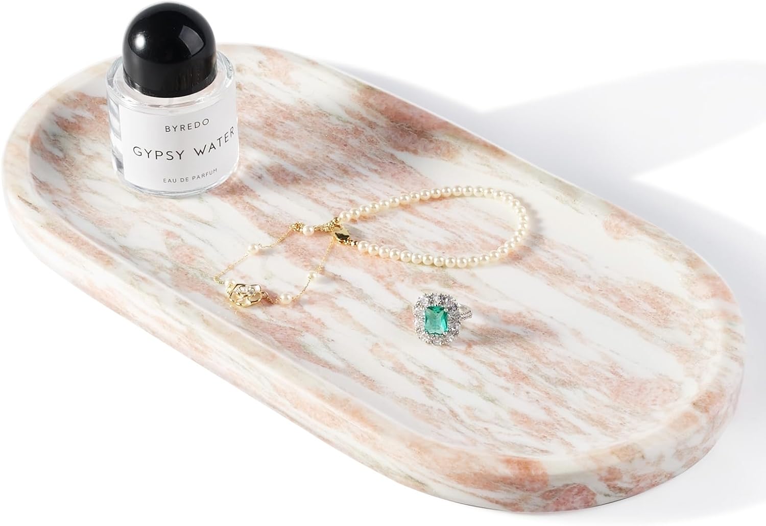 Koville Norway Natural Marble Tray for Vanity and Decor