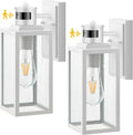 Motion Sensor Porch Light 2 Pack - Dusk to Dawn Outdoor Wall Sconces