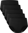 Bamboo Cool Women's Underwear High Waisted Briefs 5-Pack