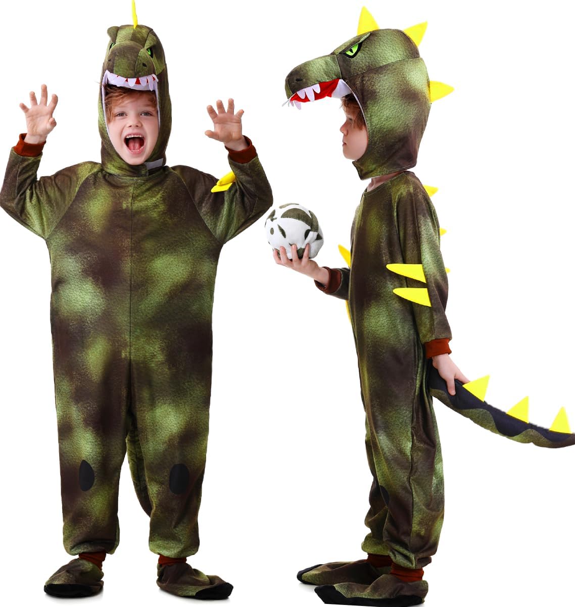 Halloween Dinosaur Costume for Kids - Dino Onesie Pajamas