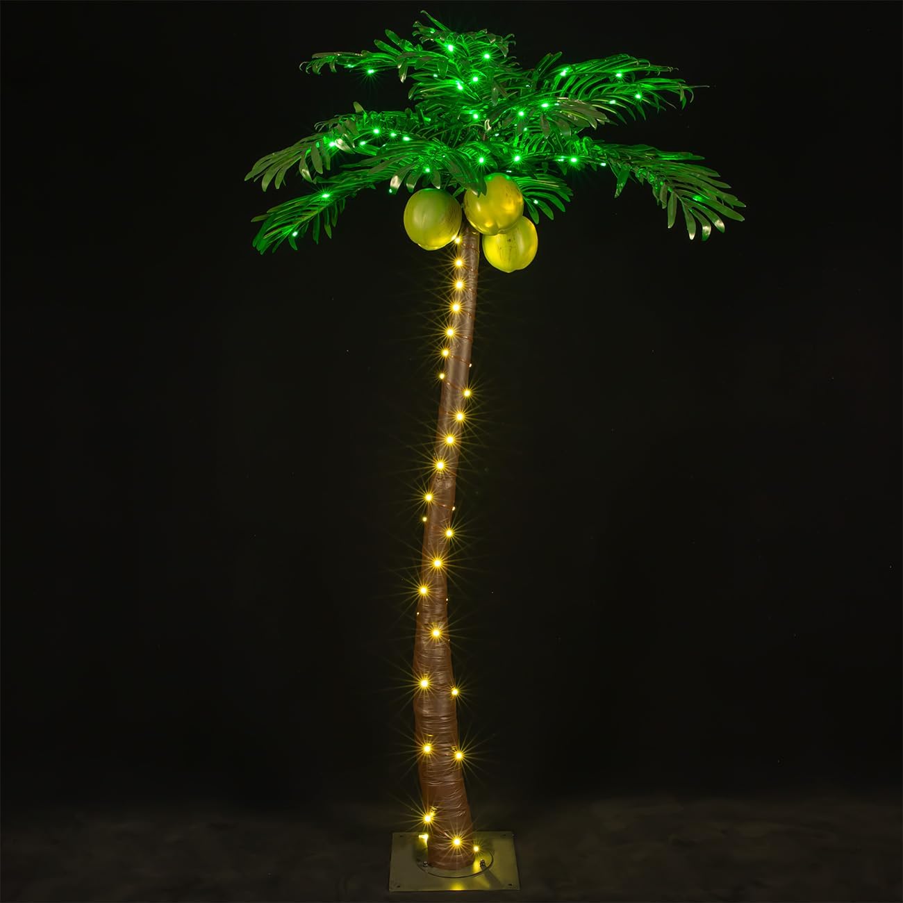 5ft Lighted Palm Tree with 136 LED Lights for Indoor Outdoor Use