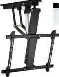 Electric Adjustable Ceiling TV Mount with Remote - Motorized Flip Down