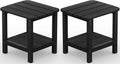 Double Adirondack Side Set of 2 Rectangular End Table - Extra Storage