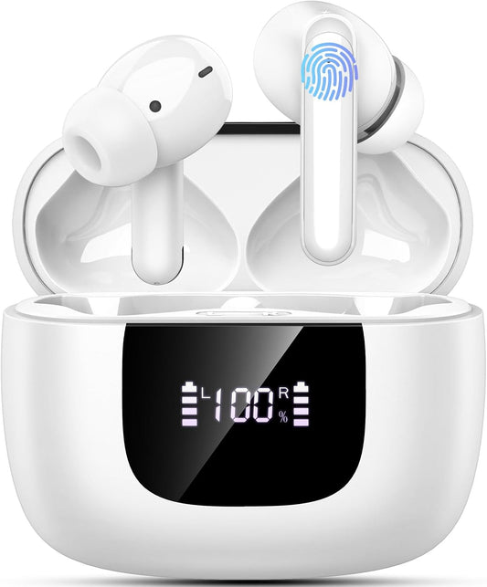yobola Wireless Earbuds: Deep Bass, Dual LED, 5.4 Bluetooth, 35H Playtime