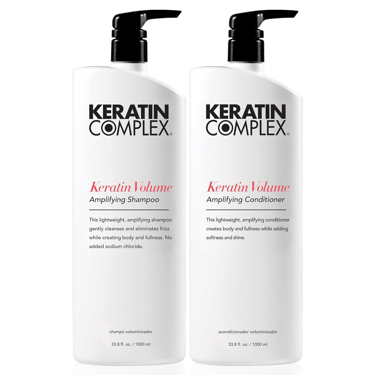 Keratin Care Smoothing Shampoo & Conditioner Duo for Silky Hair