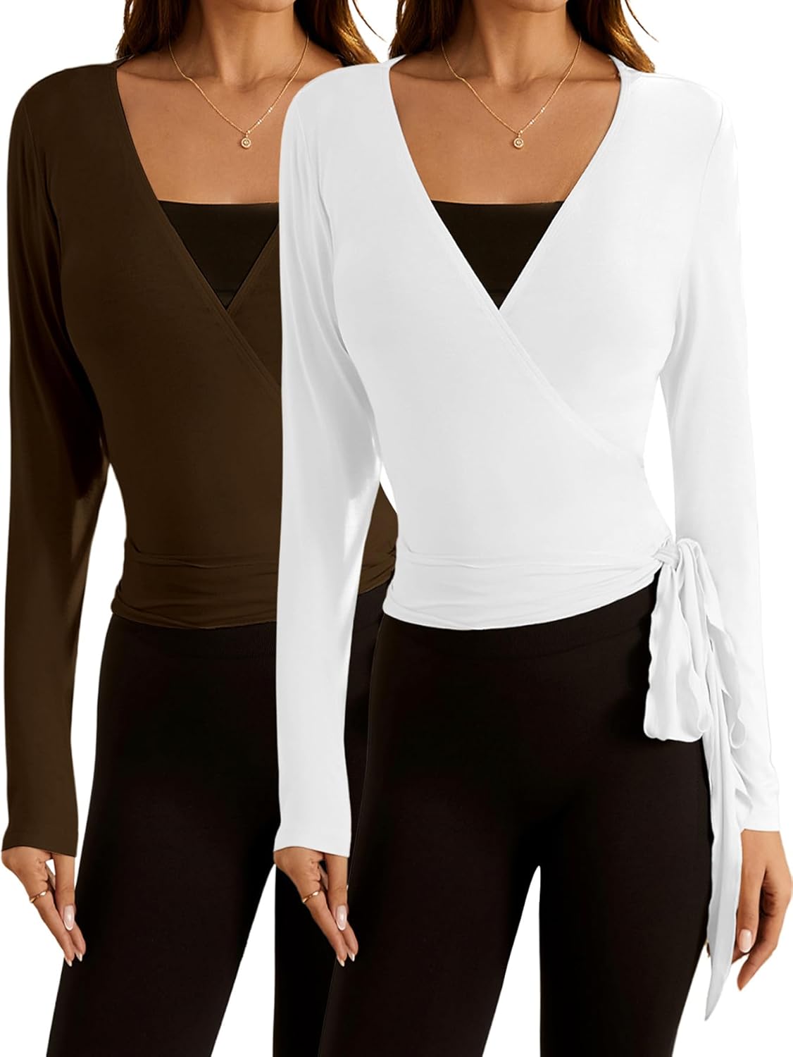 SweatyRocks Women's Pilates Outfits Long Sleeve Workout Top