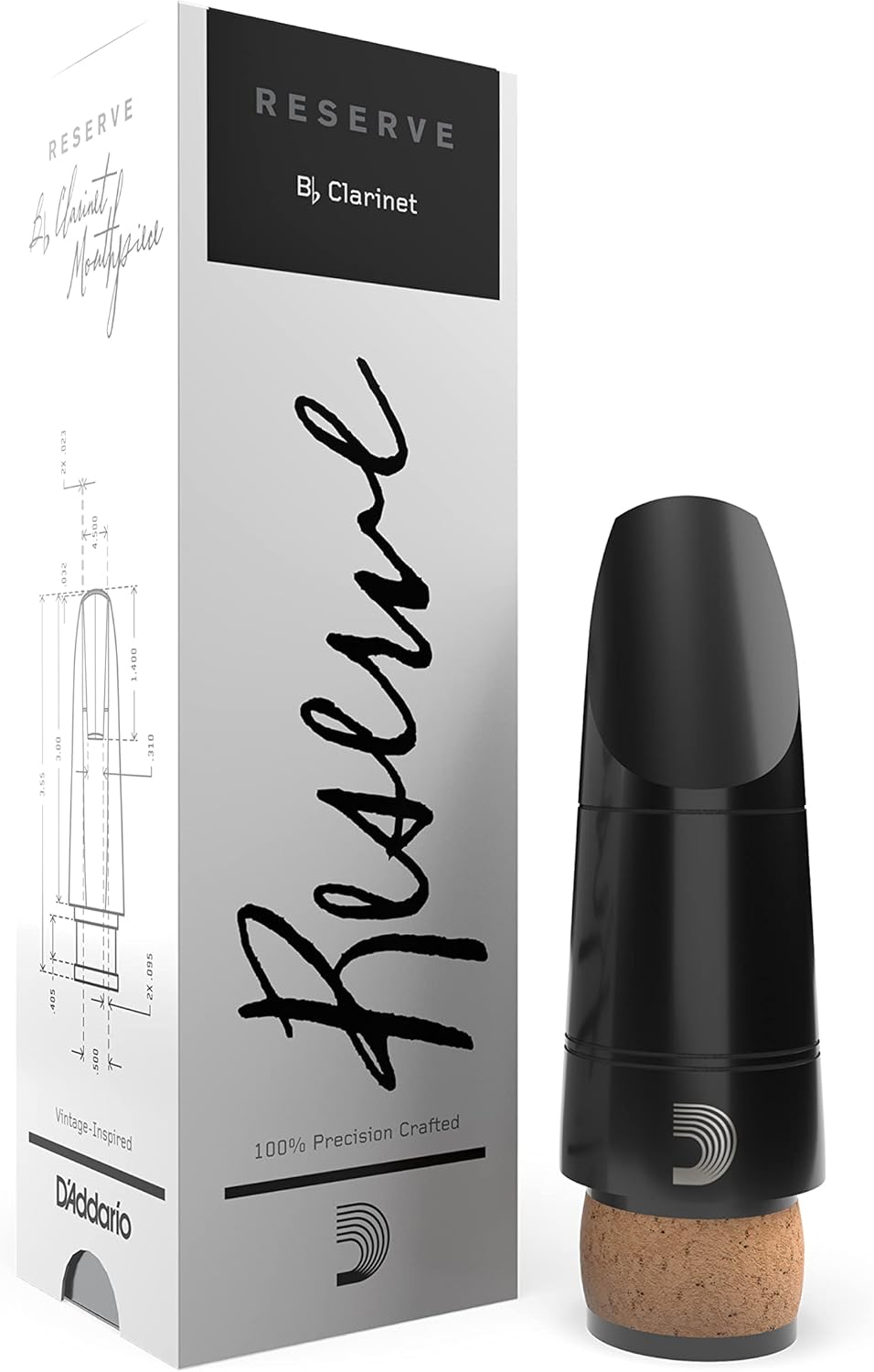 DAddario Woodwinds Reserve Bb Clarinet Mouthpiece for Musicians