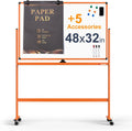 48 x 32 in Large Rolling Magnetic Whiteboard with Stand - Double Sided