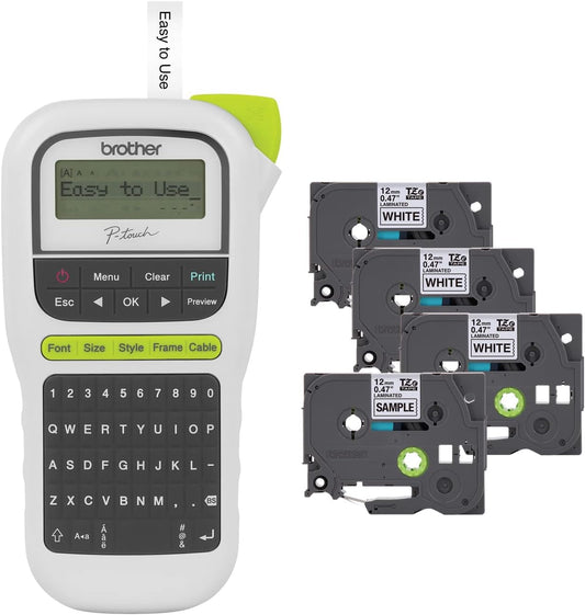 Portable Brother Label Maker + 4 Tapes, Easy Organizing!