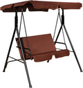 Tangkula 2 Person Porch Swing - Sturdy Outdoor Swing with Canopy