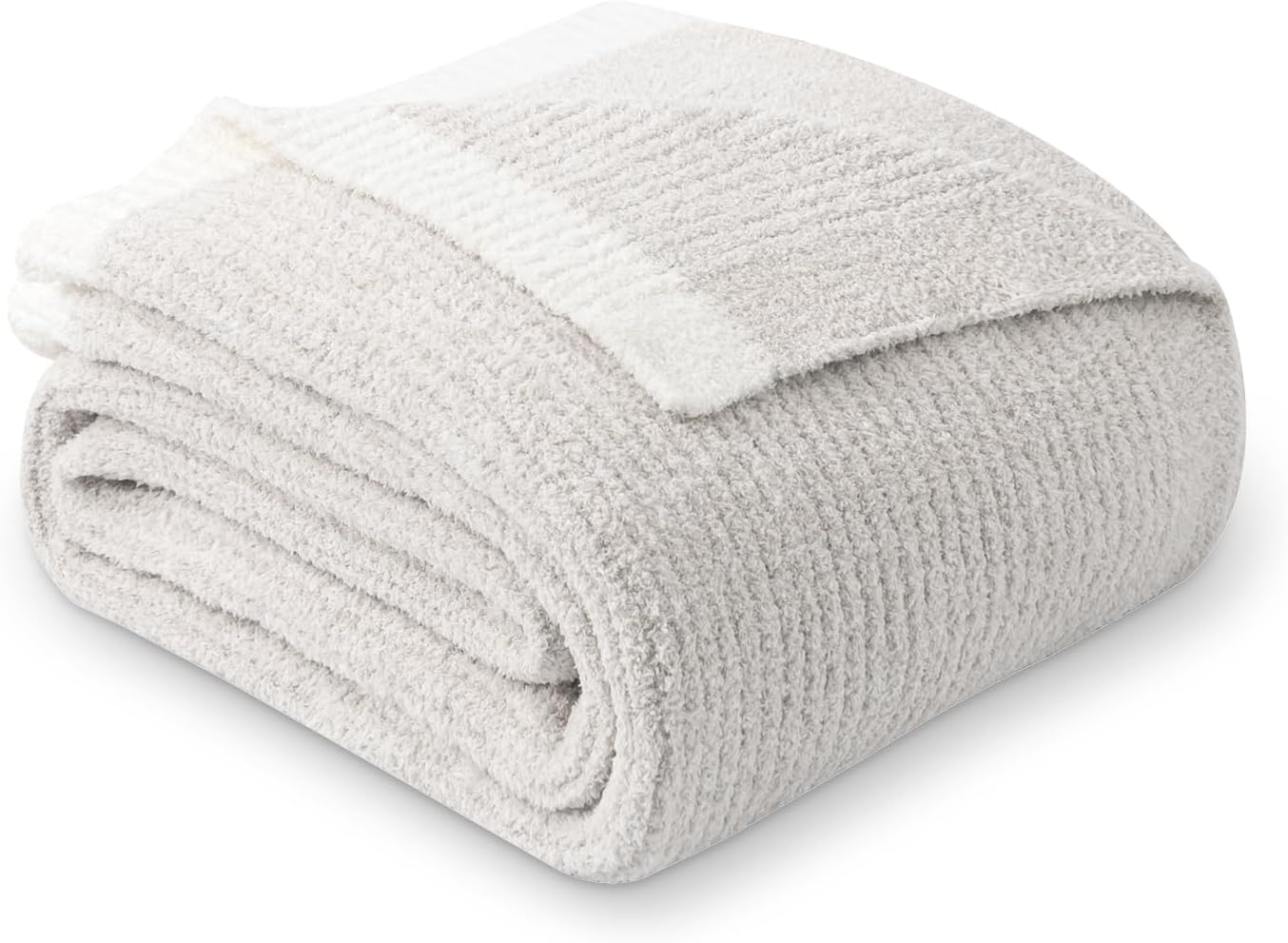 Ultra Soft Ribbed Throw Blanket for Couch - Cozy 50x60 Inches