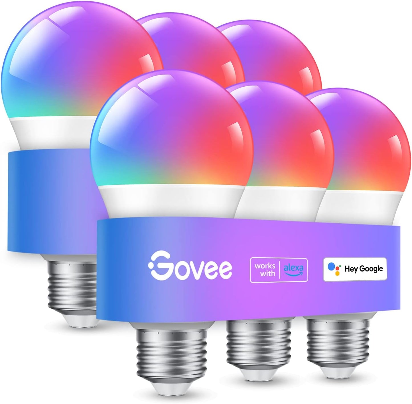 Govee Smart Light Bulbs with Music Sync and 16 Million Colors