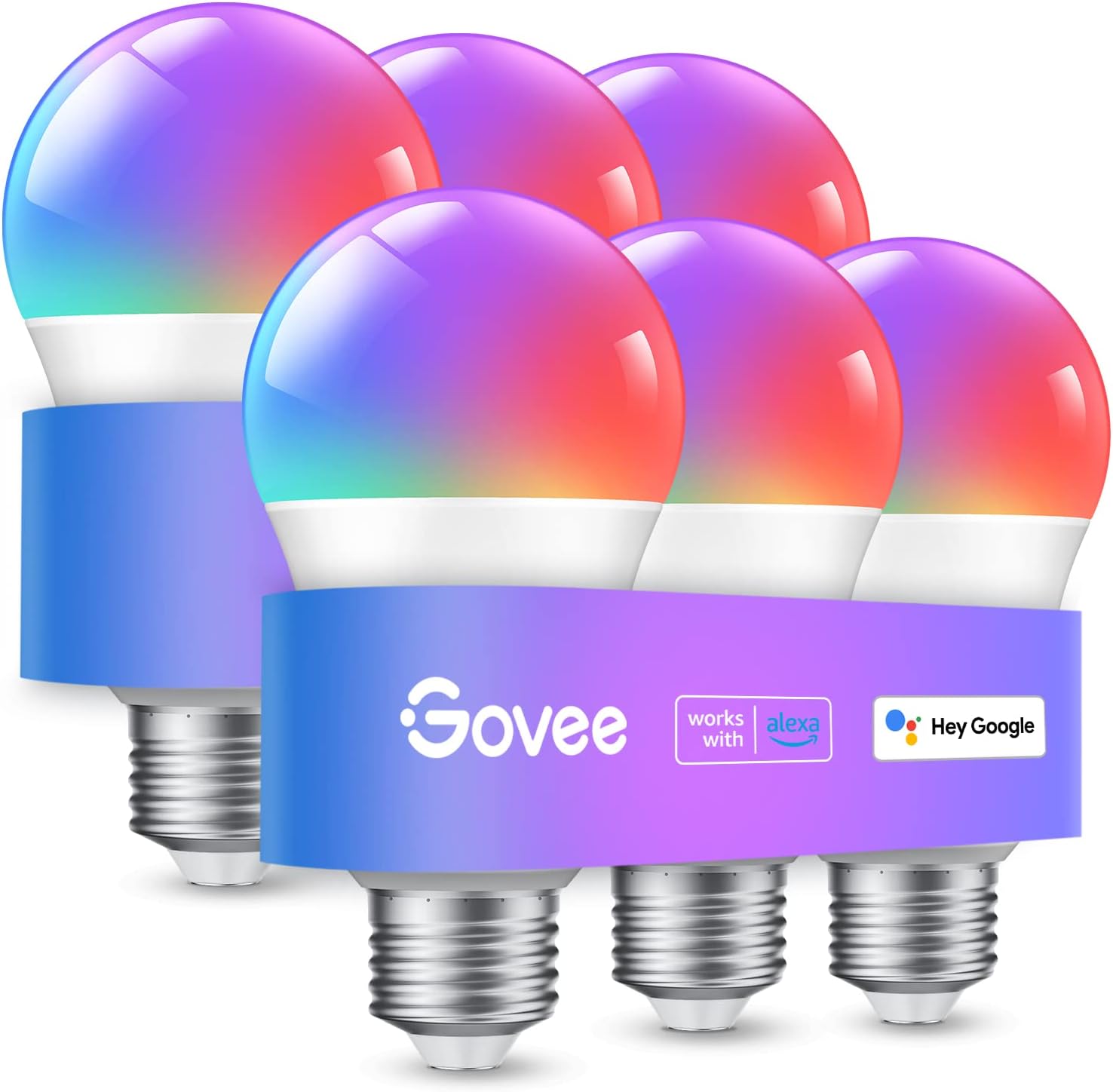 Govee Smart Light Bulbs with Music Sync and 16 Million Colors