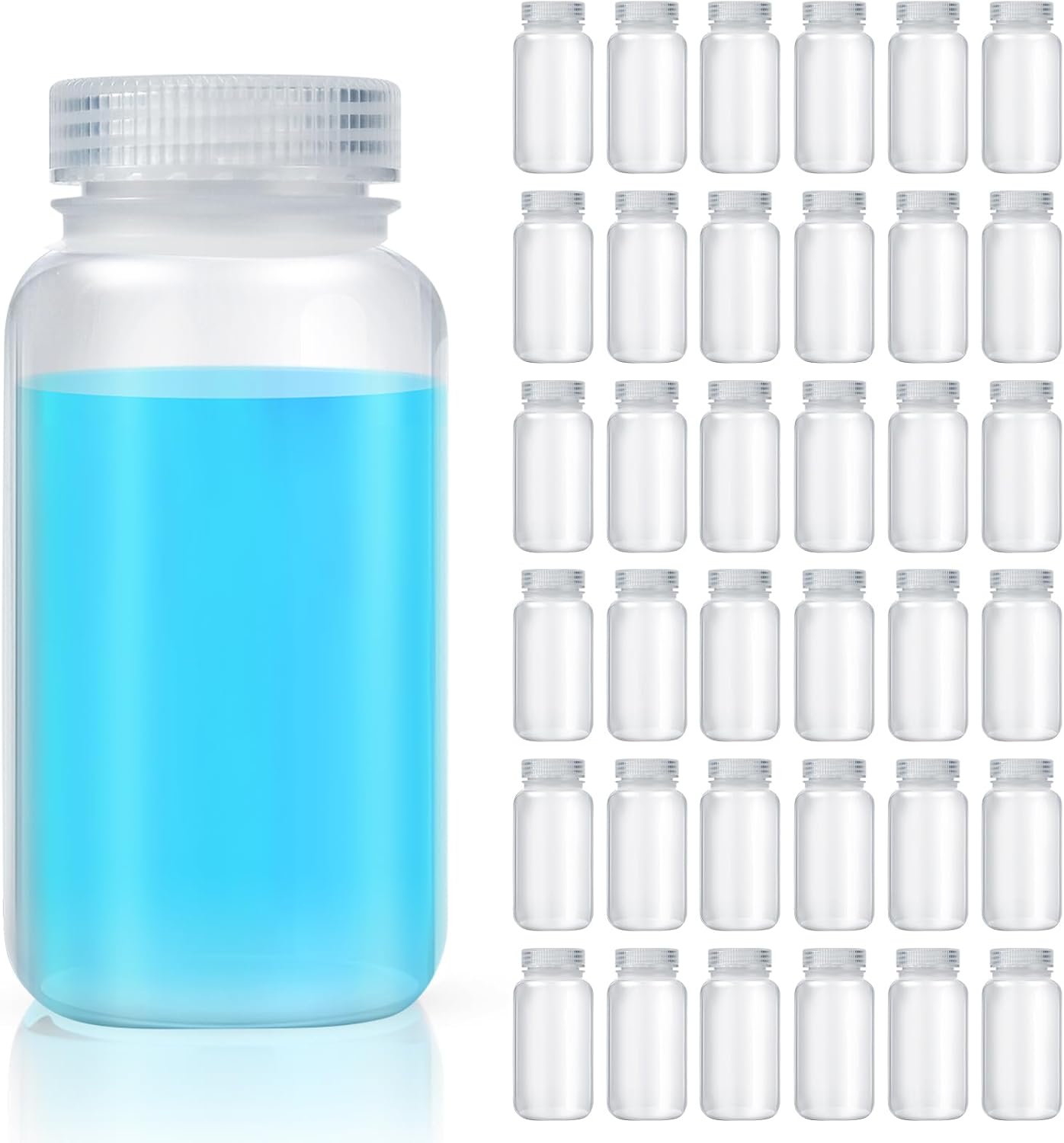 Tatuo 36 Pcs 8 oz Pill Bottle Sample Containers for Lab Use