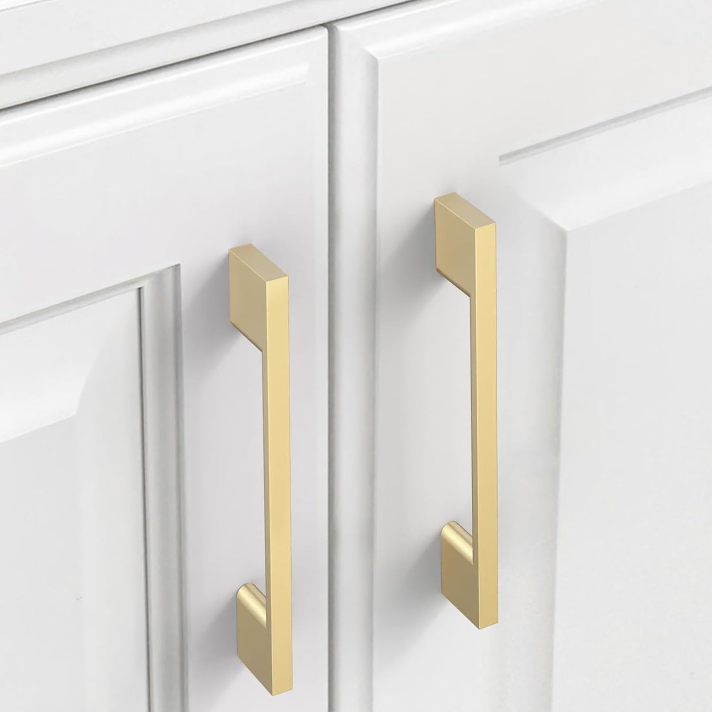 10 Pack Brushed Gold Cabinet Pulls for Kitchen Hardware