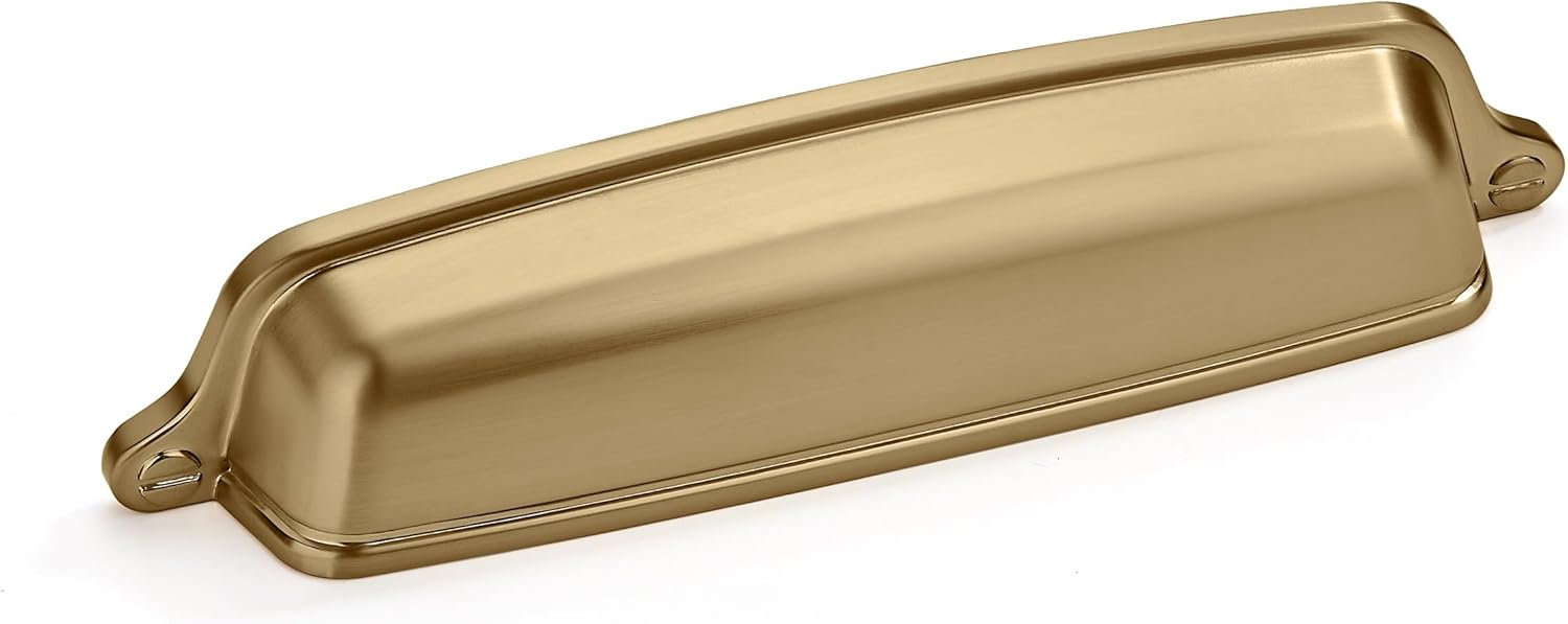 Khtumeware 10 Pack 5 Inch Gold Cup Pulls for Cabinets