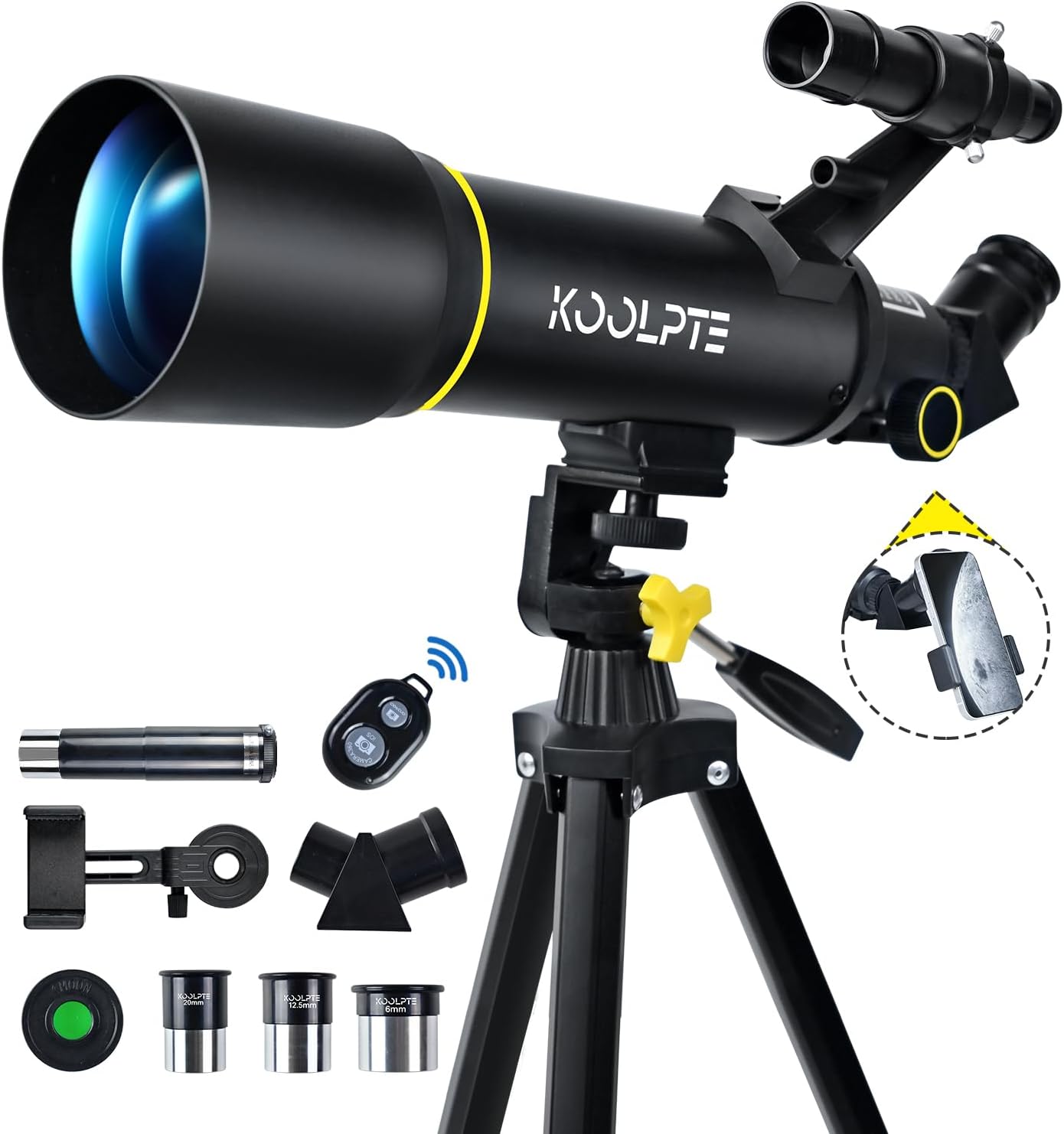 70mm Aperture 400mm AZ Mount Telescope for Kids & Adults