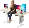 Electric Adjustable Height Standing Desk 55 x 24 in - Smooth One-Touch