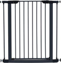 Graphite 29 in Walk-Through Steel Pet Gate - Glow Strip Safety