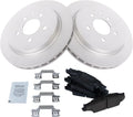 TRQ Rear Brake Pad & Rotor Kit - Ceramic G-Coated Rear Set