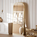 Koonmi Full Length Mirror 56x21 in - Gold Domed Top Floor Mirror