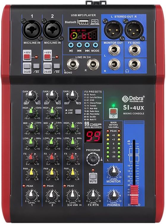 D Debra SI Series Professional Portable Recording Mixer Audio