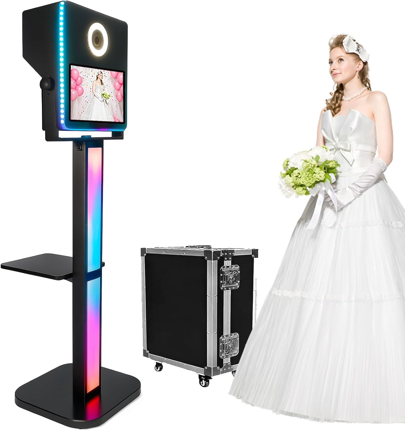 Portable Mirror Photo Booth with 15.6 inch Touch Screen Fun