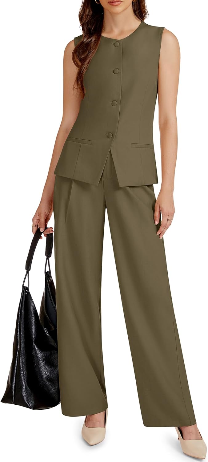 Women's 2 Piece Blazer Outfits for Dressy Casual Work Sets