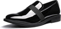 Men's Patent Leather Slip-On Loafers - Classic Tuxedo Style