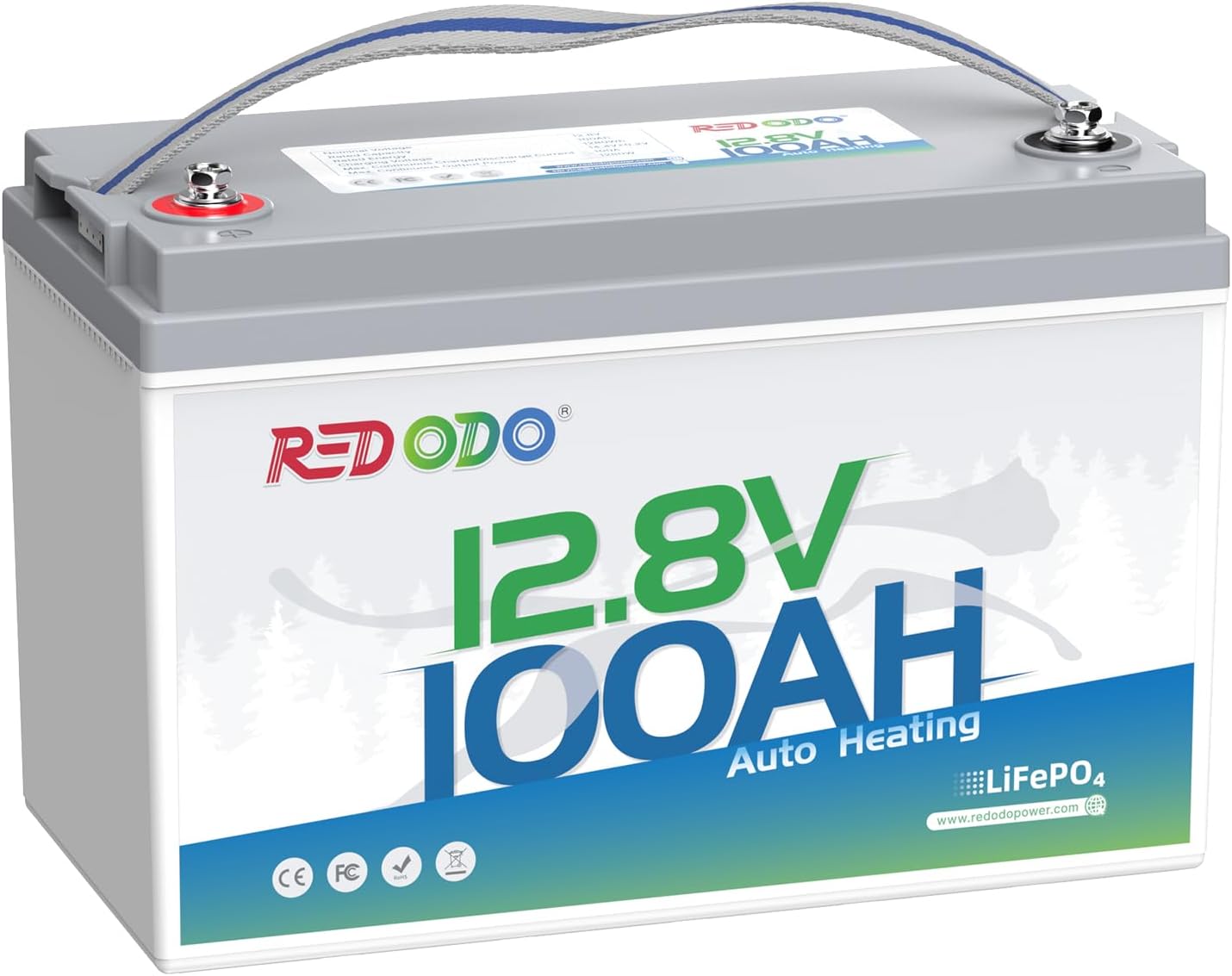 Redodo 12V 100Ah LiFePO4 Battery with Self-Heating Feature
