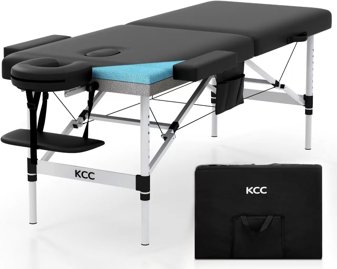 KCC Memory Foam Massage Table - Premium Portable Spa Bed