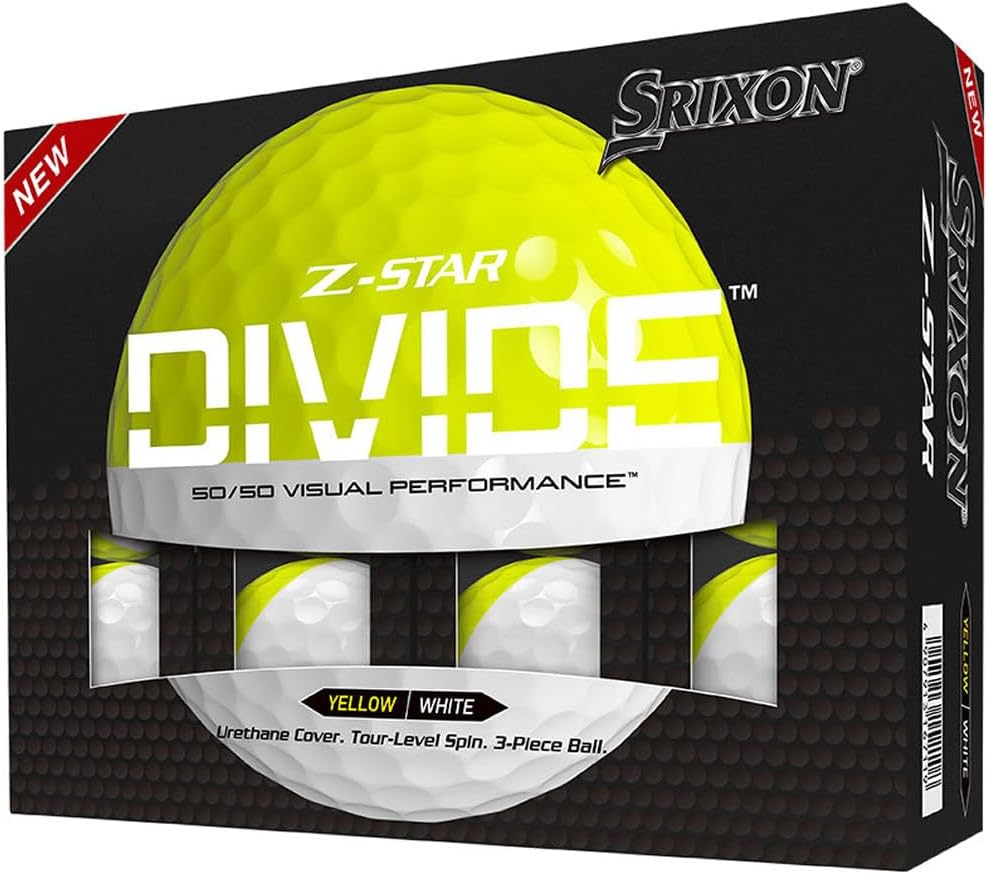 Srixon Z-Star Divide 8 Golf Balls - Enhanced Visibility