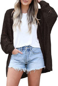Womens Crochet Cardigan Kimono Oversized Open Front - Lightweight Fall