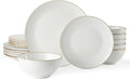 Famiware Jupiter Dinnerware Set Plates and Bowls for 6 - Durable