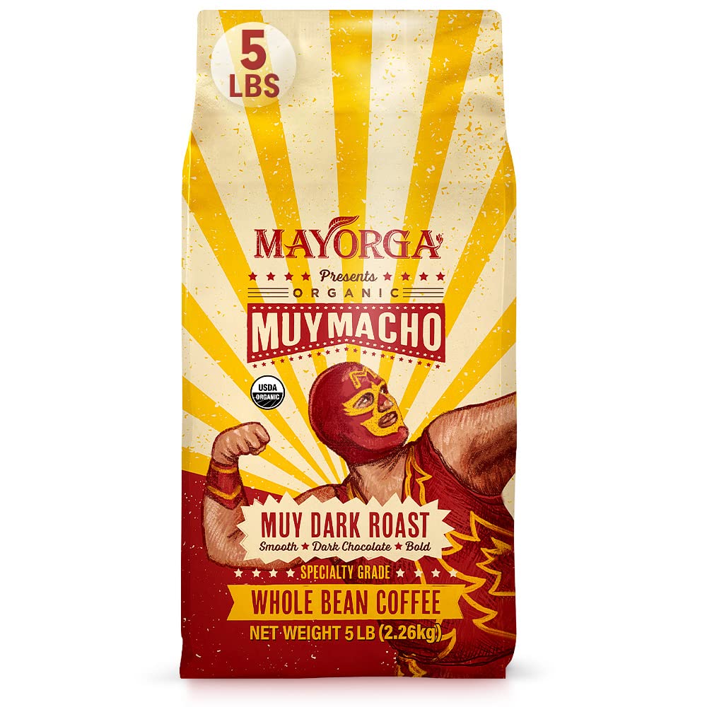 Mayorga Intense Dark Roast Coffee - Muy Macho Blend 5 lb Bag