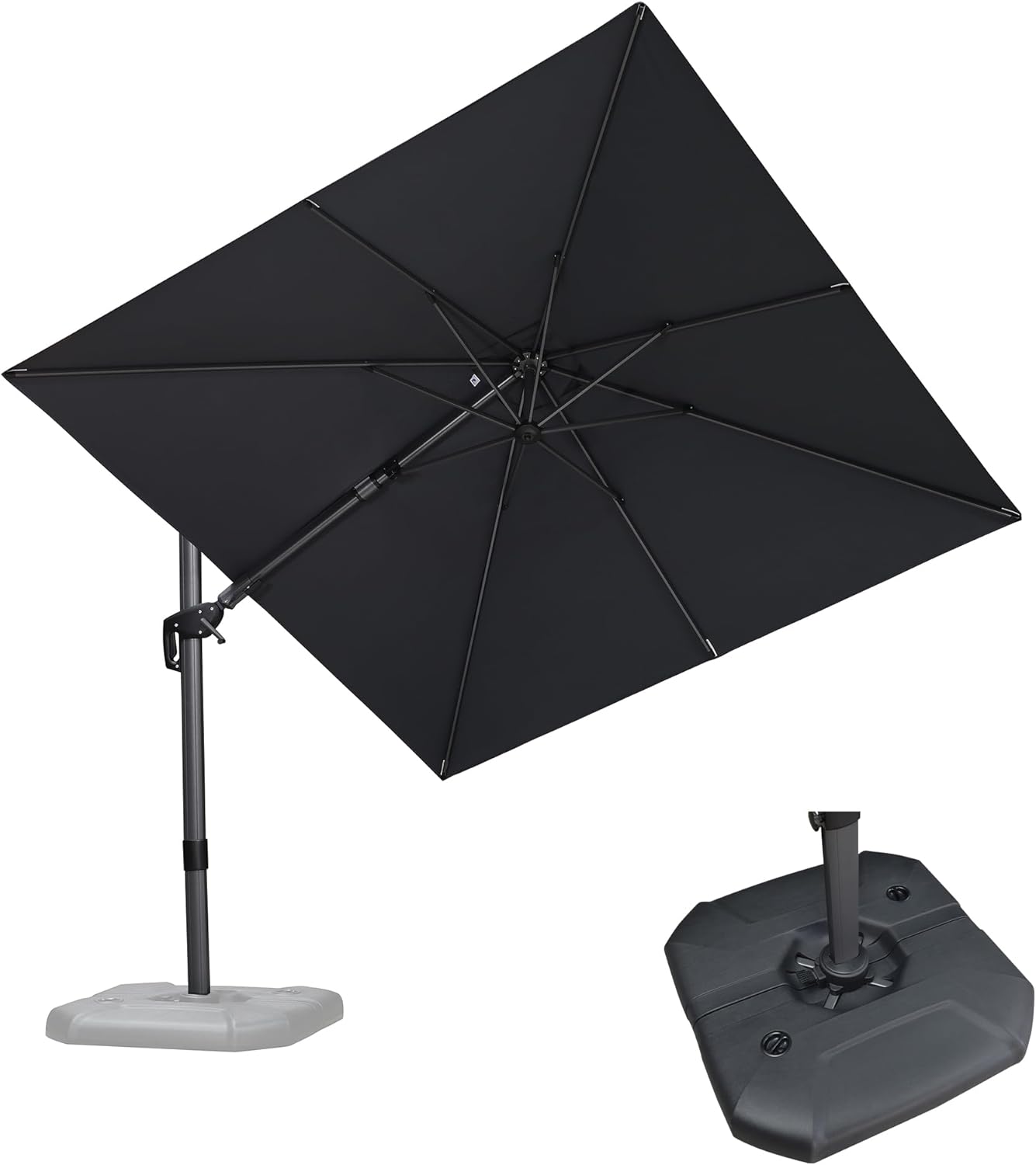 8.8ft X 8.8ft Left-right Tilt Patio Umbrella for Outdoor Use